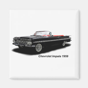 Classic Car image for 2 Inch Square Magnet