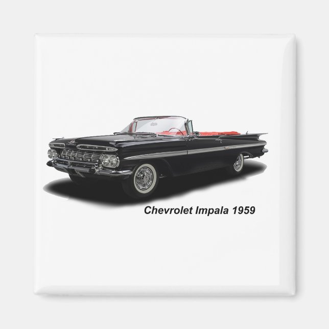 Classic Car image for 2 Inch Square Magnet (Front)