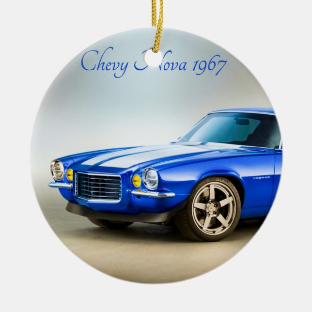 Classic Car image for Circle-Ornament Ceramic Ornament (Front)