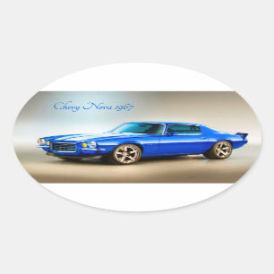 Classic Car image for Oval-Stickers-Glossy Oval Sticker