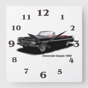 Classic Car image for Square-Wall-Clock Square Wall Clock
