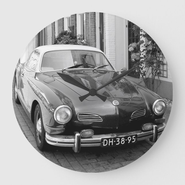 Classic car Karmann Ghia Large Clock (Front)
