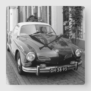 Classic car Karmann Ghia Square Wall Clock