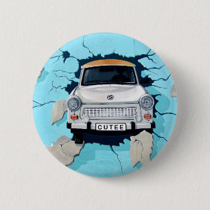 Classic Car Mural Vintage Car Art Classic Car Art  2 Inch Round Button