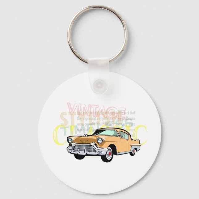 Classic car, old Chevrolet Bel Air in brown Keychain (Front)