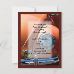 classic car party invite