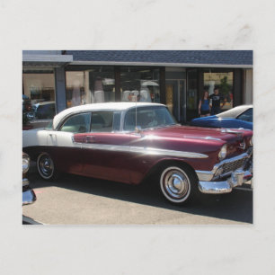 classic car postcard