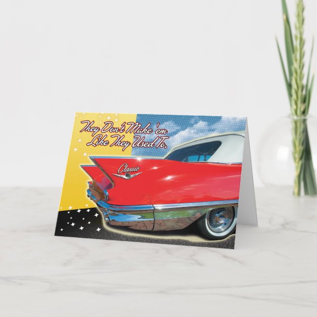 Classic Car Retro Carte Anniversaire (Devant)