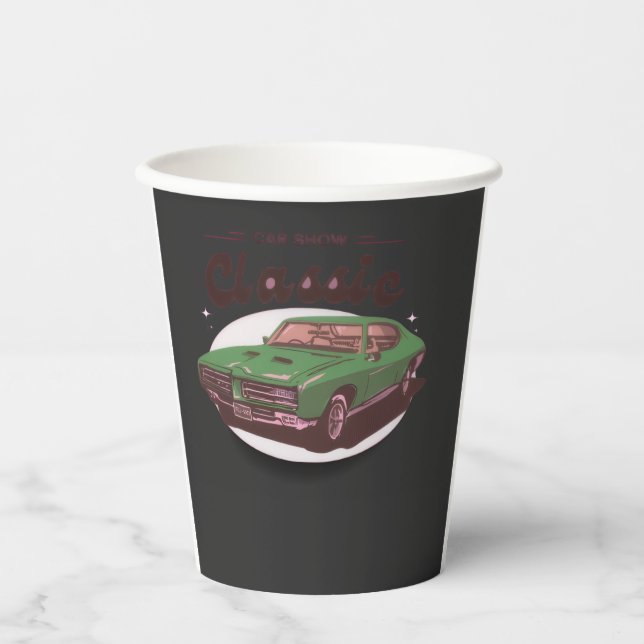 Classic Car Show  Paper Cups (Front)