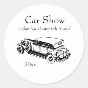 Classic Car Show Stickers Customize
