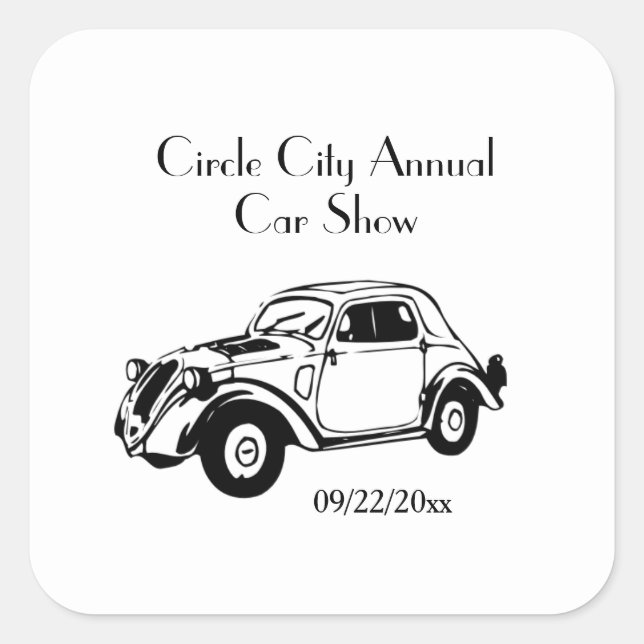 Classic Car Stickers Customize (Front)