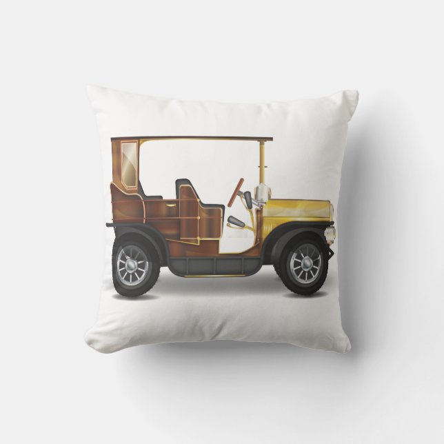 Classic Car Throw Pillow (Front)