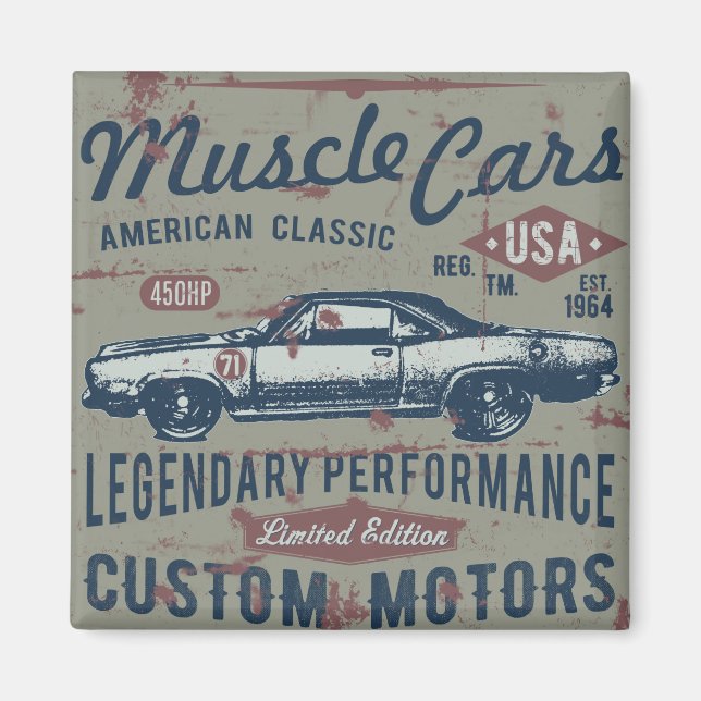 Classic Car Vintage Magnet (Front)
