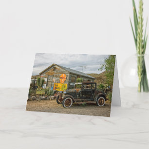 Classic Car Vintage Scene Get Well Card