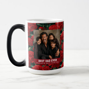Classic Carnation Flower Father Day Ceramic Travel Magic Mug