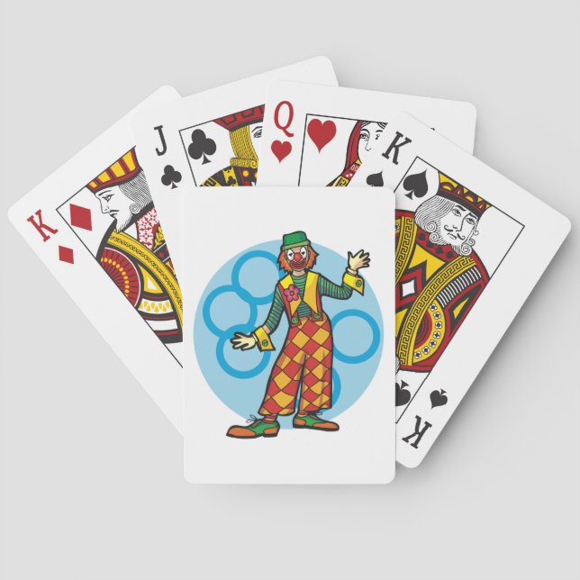Classic Carnival Clown Playing Cards (Back)