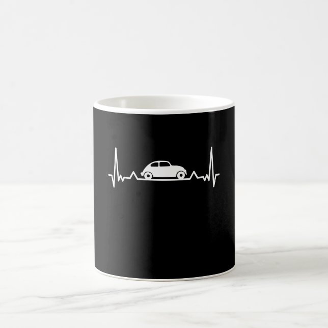 Classic Cars Heartbeat Automotive Gift Coffee Mug (Center)