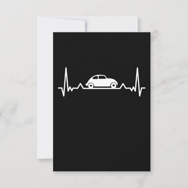 Classic Cars Heartbeat Automotive Gift Thank You Card (Front)