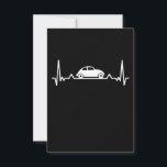 Classic Cars Heartbeat Automotive Gift Thank You Card<br><div class="desc">Funny Classic Cars Heartbeat Line Gift. Ideal for men & women who love Retro & vintage automotives. Get it as christmas,  birthday or thanksgiving gifts for your mom or dad.</div>