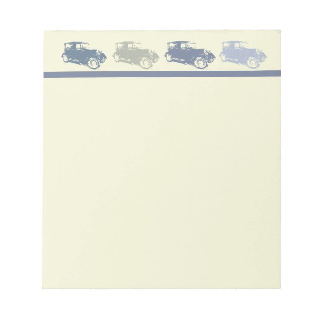 Classic Cars Notepad Paper (Front)