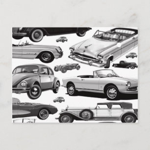Classic Cars Postcard