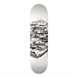 Classic cars skateboard deck