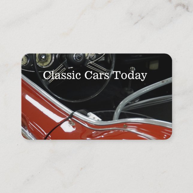 Classic Cars Theme Business Card (Front)