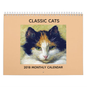 Classic Cat 2018 Calendar