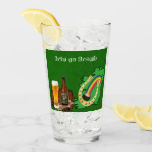Classic Celtic Erin Go Bragh Irish Pub Pint Beer  Glass