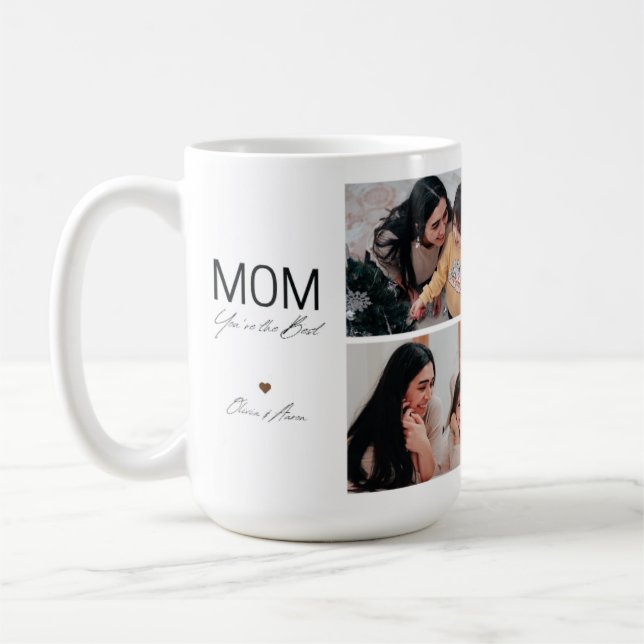 Classic Ceramic Coffee Mug" "Customizable Photo Mu Mug (Left)