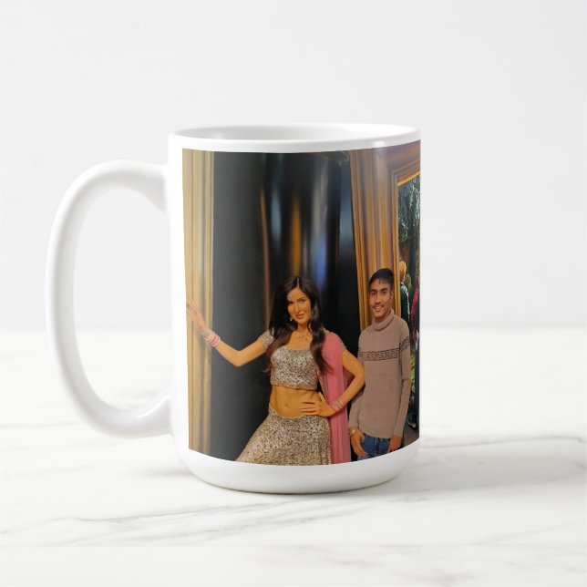 Classic Ceramic Coffee Mug" "Customizable Photo Mu Mug (Left)