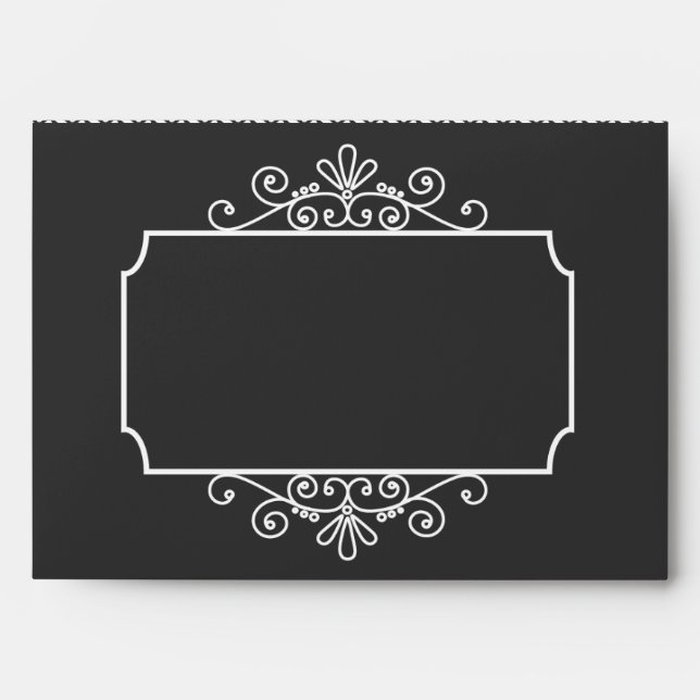 Classic Chalkboard Modern Pattern Envelope (Front)