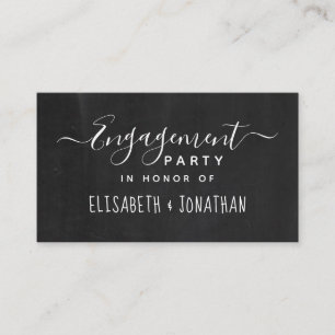 Classic Chalkboard Script, Engagement Party Invite