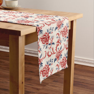 Classic Charm: French Red Provincial Inspirations Long Table Runner