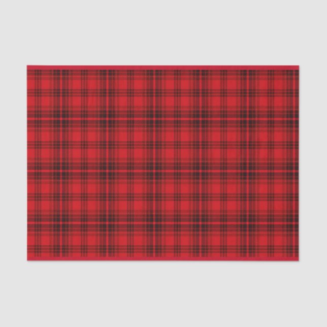 Classic Cheerful Plaid | red Tissue Paper (Front)