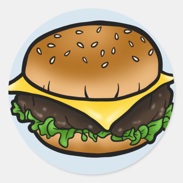 Classic Cheeseburger Lover Sticker (Front)