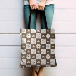  Classic Chequered Pattern  Tote Bag