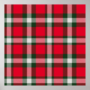 Classic Chequered Tartan Seamless design Backgroun Poster