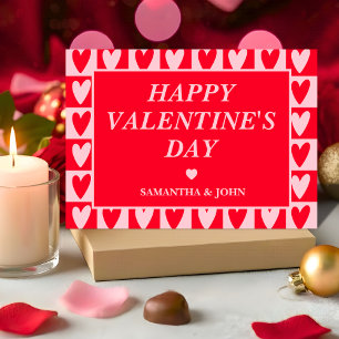 Classic Cherry Red Hearts Valentine’s Card