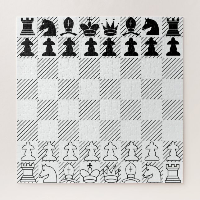 Classic chess board jigsaw puzzle (Vertical)