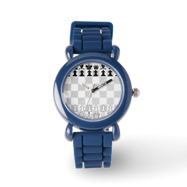 Classic chess board watch (Front)