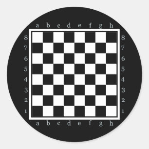 classic chess table, chess it or leave it classic round sticker