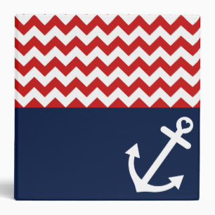 Classic Chevron Nautical Love Binder