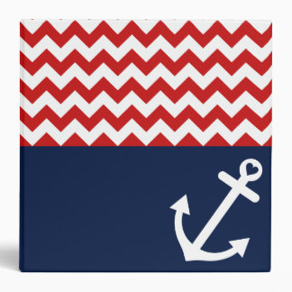 Classic Chevron Nautical Love Binder