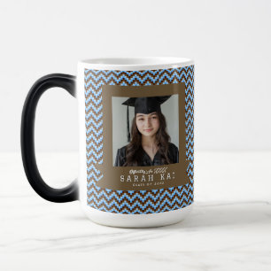 Classic Chevron Pattern Grandaughter Graduation Magic Mug