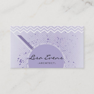 Classic Chevron Pattern Violet Business Card