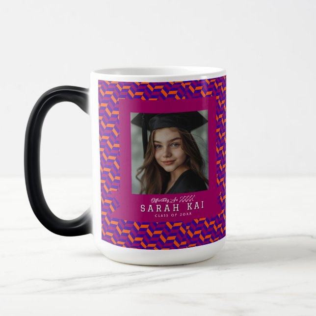 Classic Chevron Print Class Reunion Magic Mug (Left)