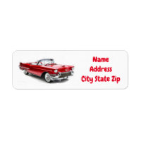 ***CLASSIC CHEVY CONVERTABLE*** ADDRESS LABEL