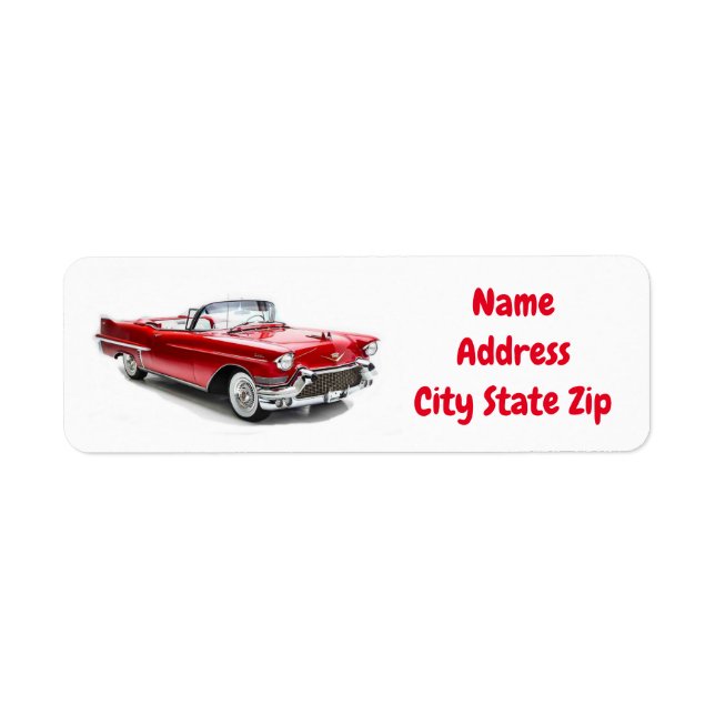***CLASSIC CHEVY CONVERTABLE*** ADDRESS LABEL (Front)