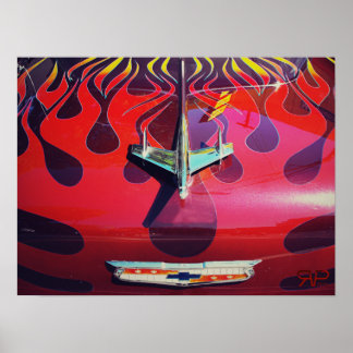 Classic Chevy Hot Rod Poster